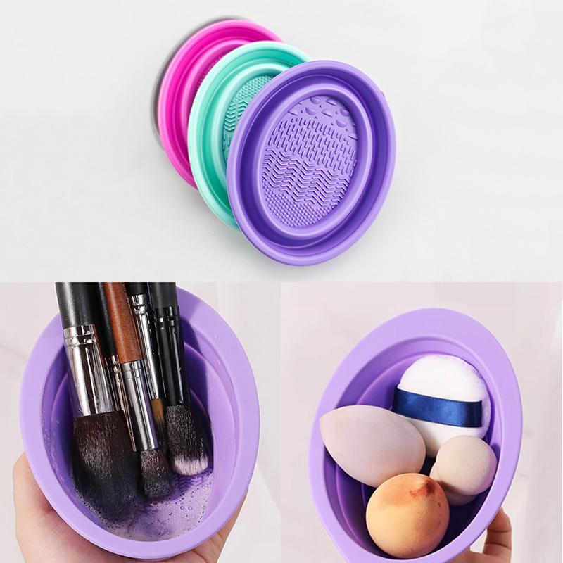 Home Improvement And Tools - Soft Silicone Makeup Brush Cleaner Folding