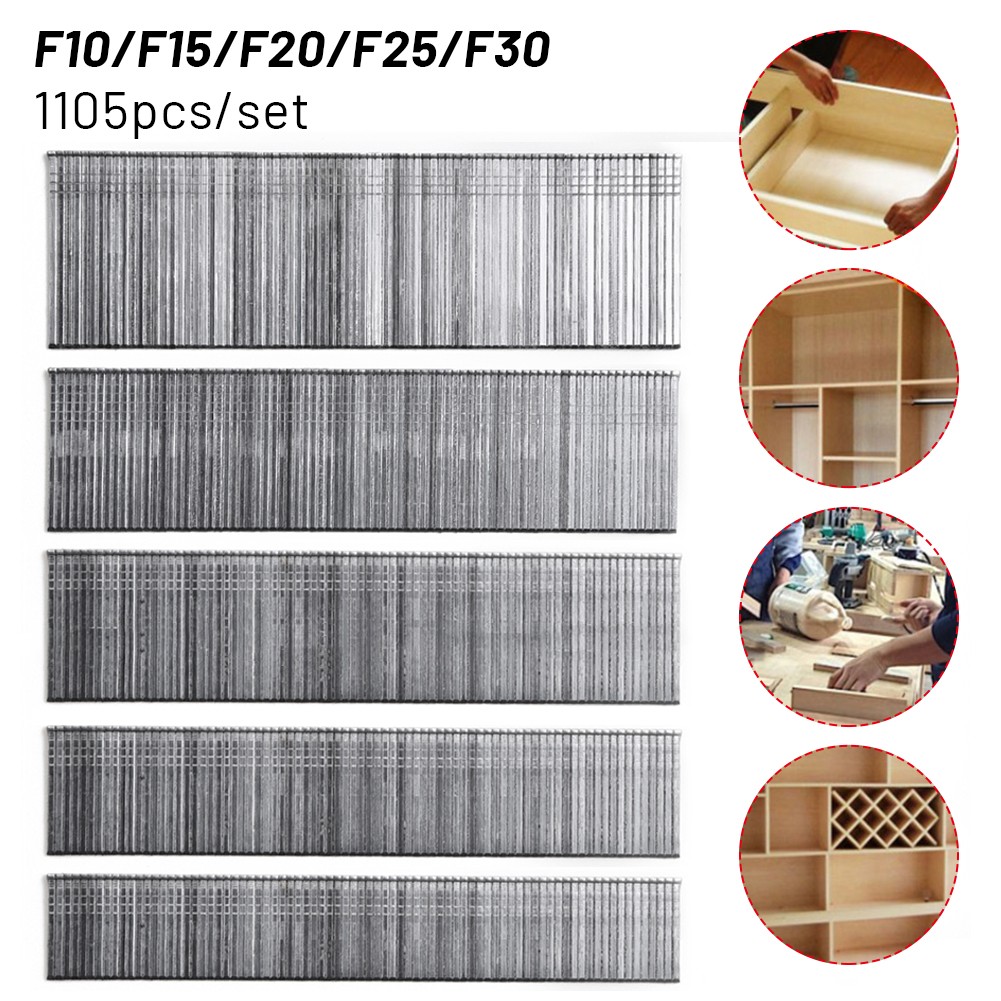 Home Improvement Brad - 1105 Pcs Staples F15/F20/F25/F30 Straight Brad