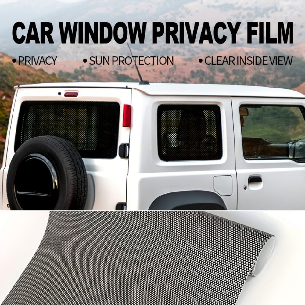 Window Insulation Film - 1Roll Black Perforated Vinyl Privacy Car