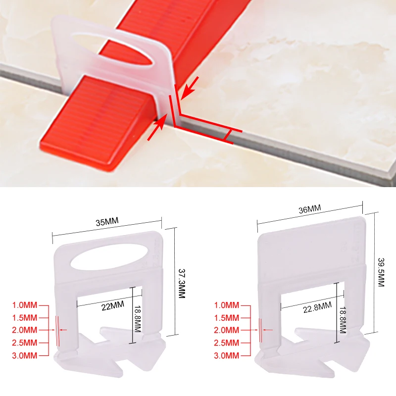 100pcs 1/1.5/2/2.5/3mm Ceramic - Tile Leveling Clip review and price