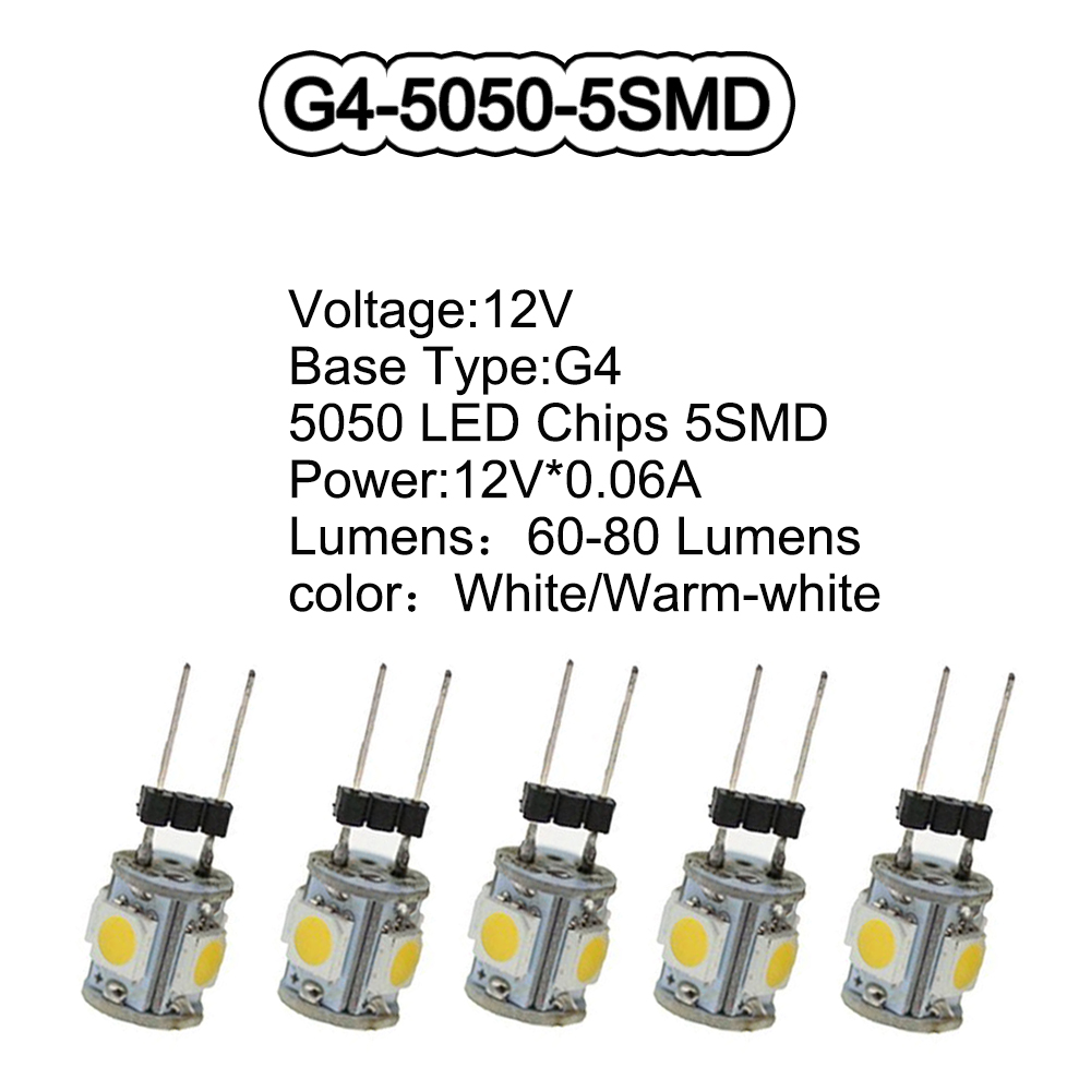 10pcs DC12V G4 5050 5 SMD LED  - Home Improvement Cars review and price