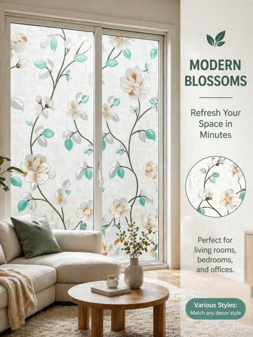 Embroidery Pattern Frosted Pri - Window Insulation Film review and price